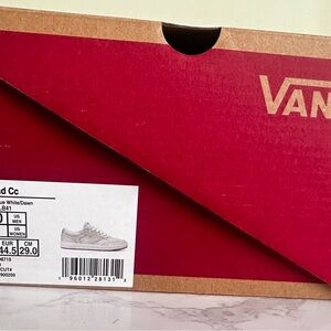 Vans Burgundy and Tan Shoe Box